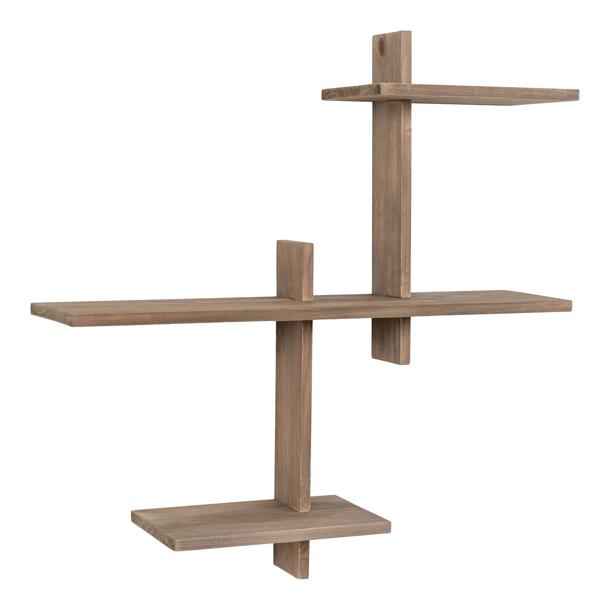 Gavi – Wandregal, Kiefernholz, naturfarben, 53 × 15 × 56 cm